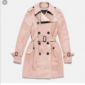 Coach soft pink trench coat